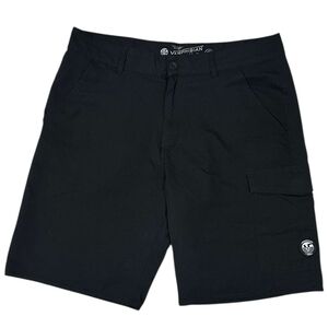 Vans Men’s Hybrid Shorts Black Logo Pockets 36in